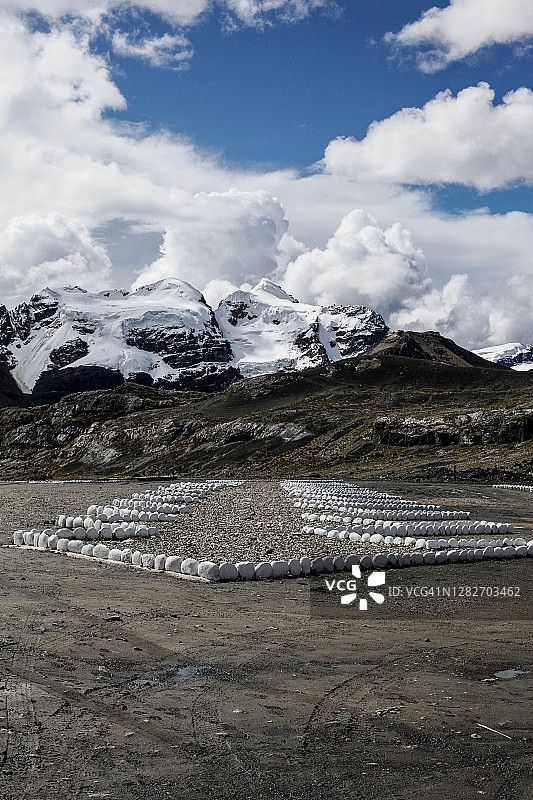停车场，冰川，秘鲁图片素材