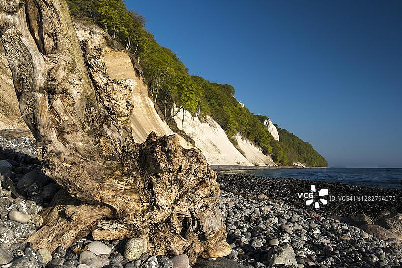 德国吕根岛亚斯蒙德国家公园白垩悬崖景观图片素材