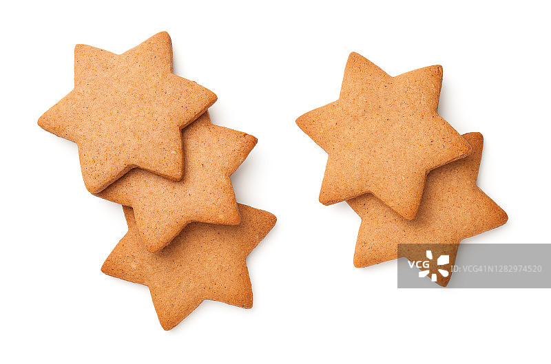 独立的星星形状姜饼饼干图片素材