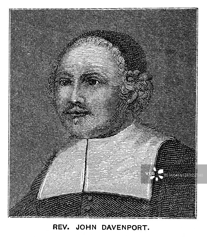 约翰·达文波特牧师肖像图片素材