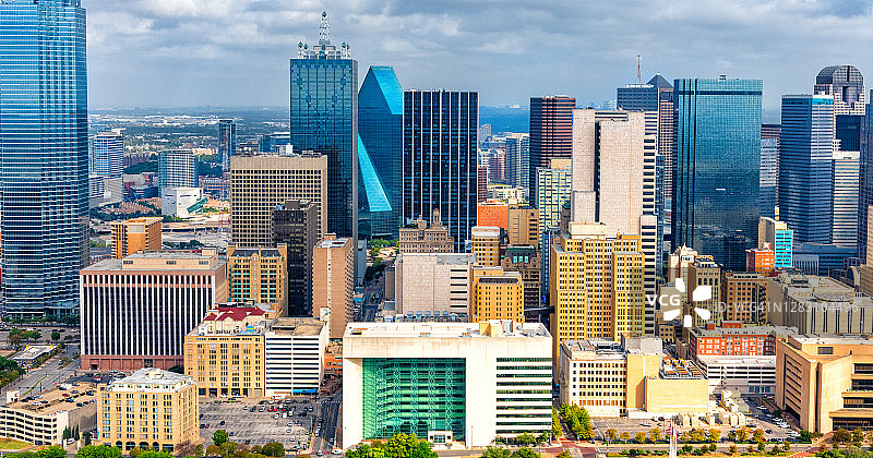 达拉斯市中心建筑群，德克萨斯州图片素材