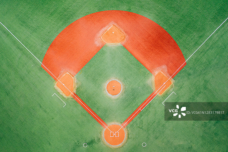 空旷棒球场鸟瞰图图片素材
