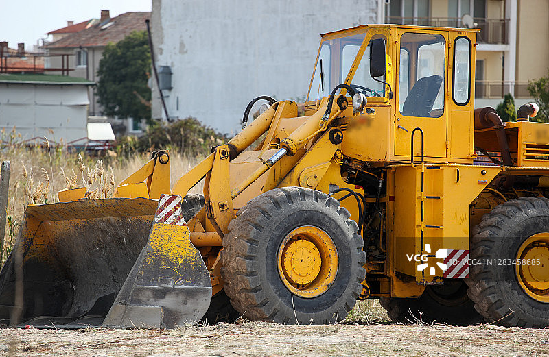 轮式挖掘机图像图片素材