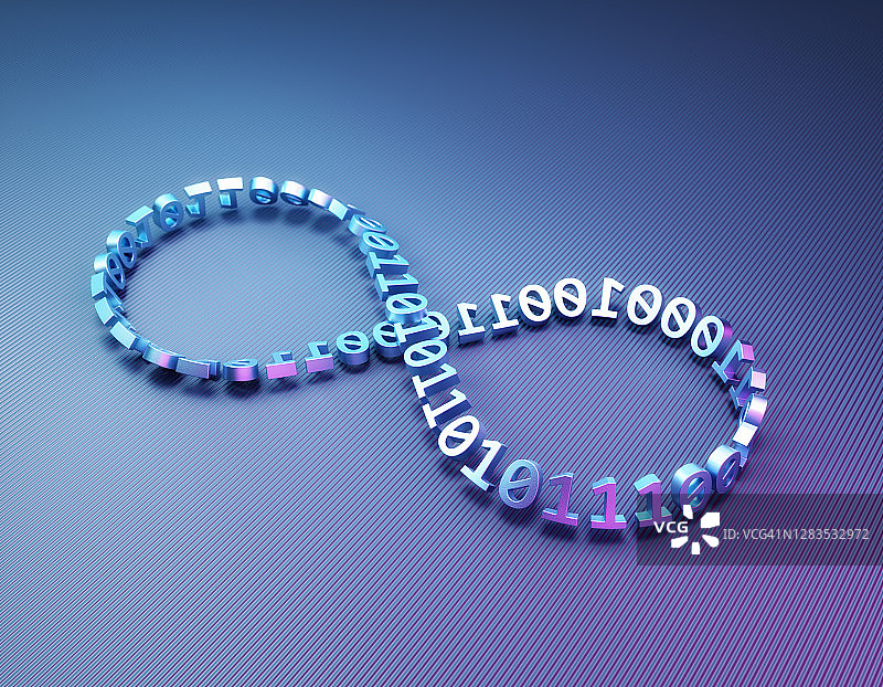 构成无限符号的二进制数字图片素材