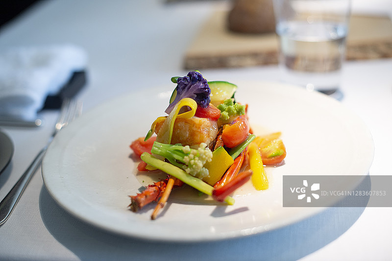 精致融合菜肴特写图片素材