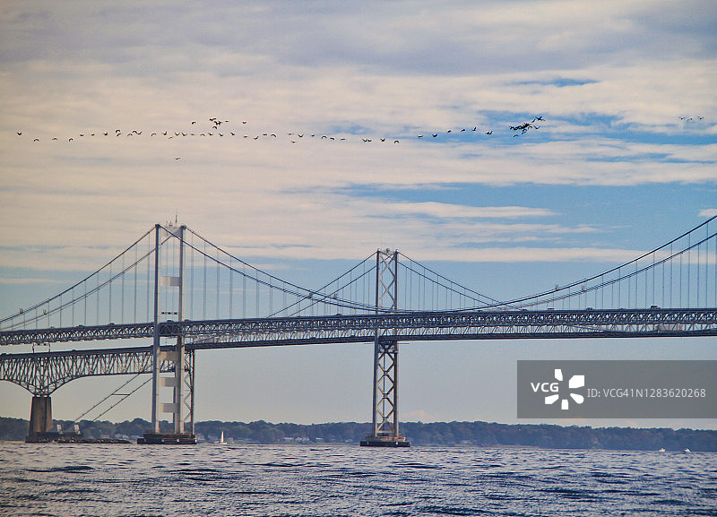 切萨皮克湾和大桥图片素材