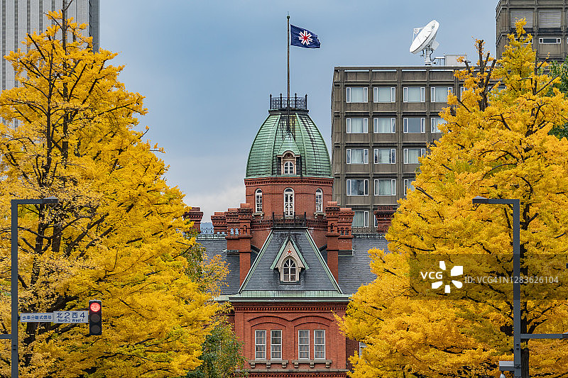日本札幌市的秋天图片素材