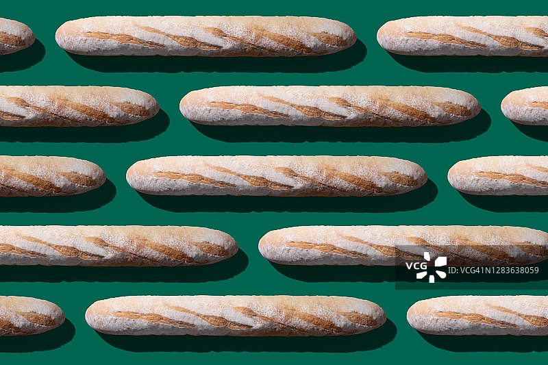 法式长棍面包长条面包排列图案图片素材