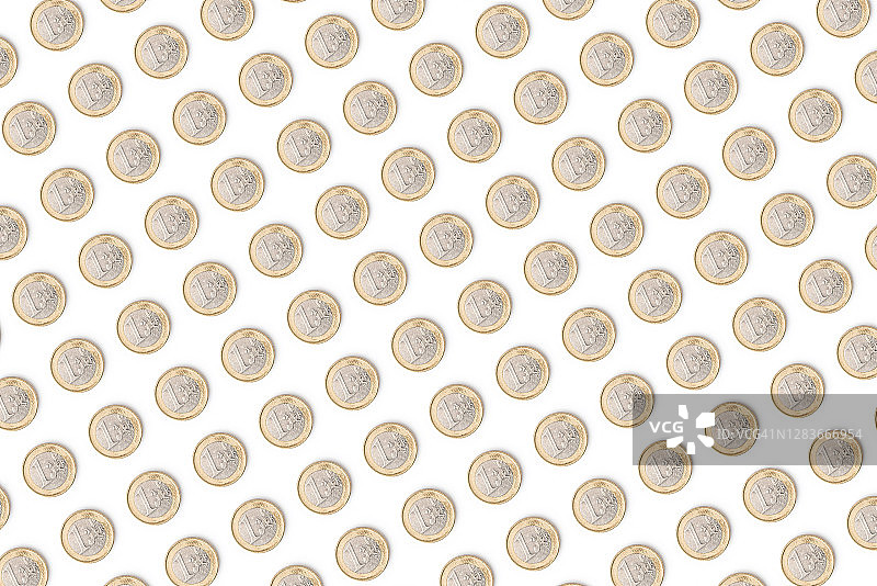 欧元硬币图案图片素材
