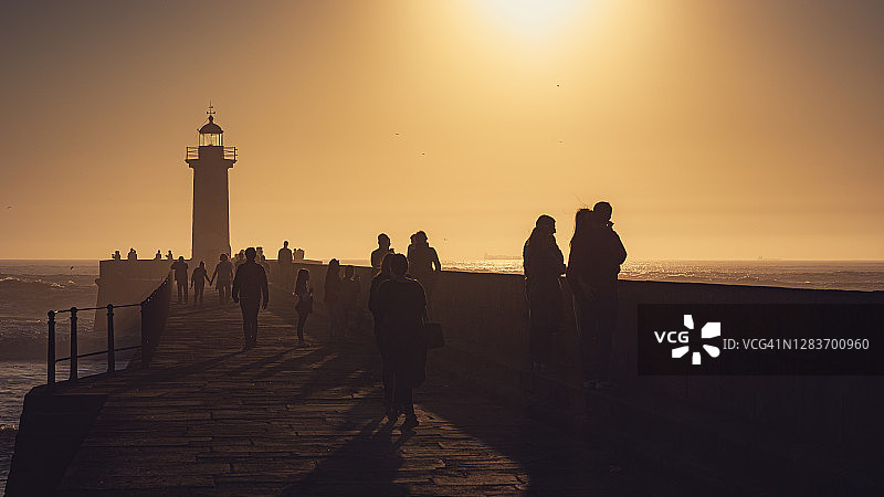 葡萄牙波尔图福兹杜罗费尔盖拉斯灯塔长廊图片素材