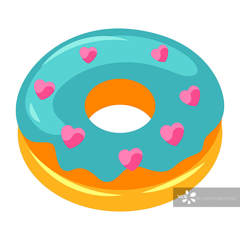 爱心甜甜圈图片素材