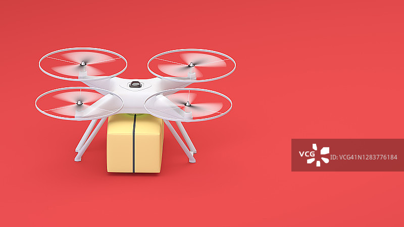 无人机运送快递包裹图片素材