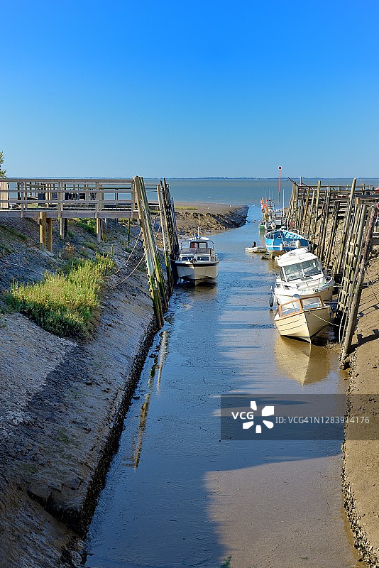 吉伦特河口塔尔蒙渔港图片素材