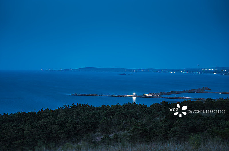 夜间海景图片素材