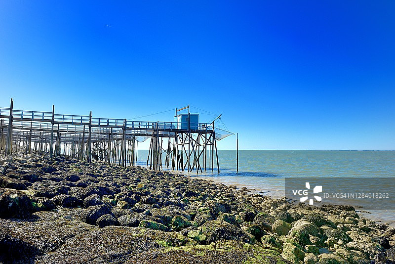 塔蒙特-滨海吉伦特，网捕渔业图片素材