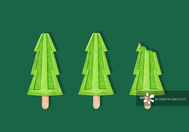 圣诞树冰棒图片素材