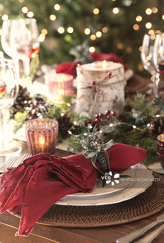 圣诞节假日餐桌图片素材