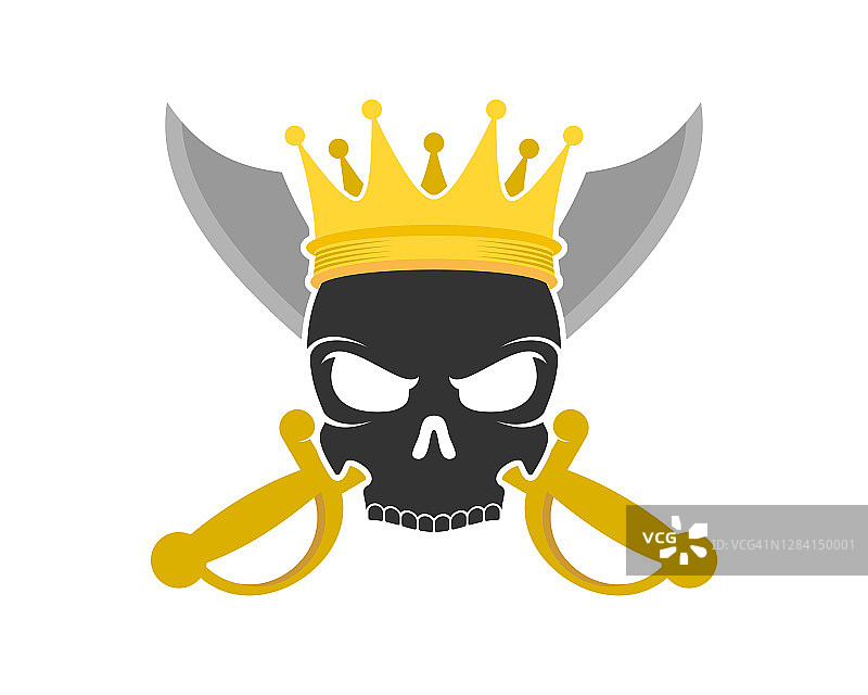 海盗国王骷髅头标志图片素材