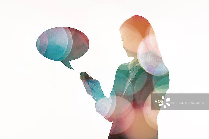 云计算概念对话气泡图片素材