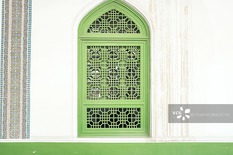 中国新疆喀什艾提尕尔清真寺建筑外立面图片素材