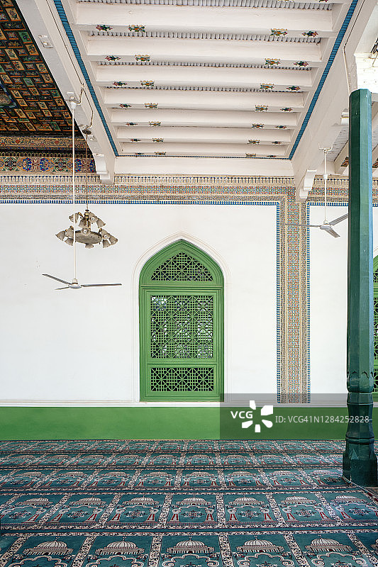 中国新疆喀什艾提尕尔清真寺建筑外立面图片素材