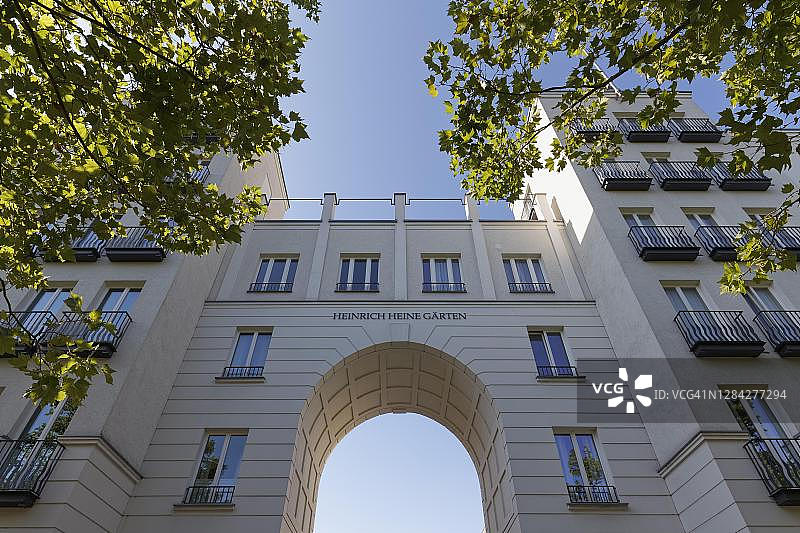 海因里希·海涅花园，豪华住宅区，德国杜塞尔多夫图片素材