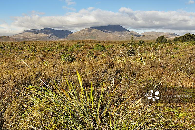 瑙鲁赫伊山，大洋洲，汤加里罗国家公园，联合国教科文组织世界遗产，鲁阿佩胡，新西兰北岛图片素材