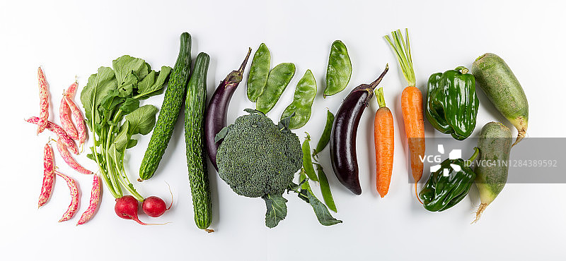 健康饮食背景，新鲜蔬菜，留白banner图片素材