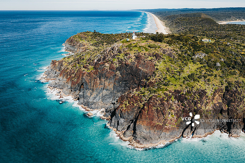 双岛角无人机航拍图片素材