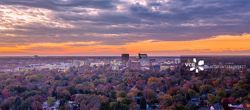 秋季的博伊西天际线图片素材