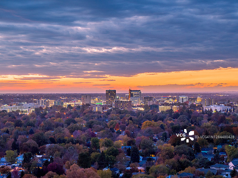 秋季的博伊西天际线图片素材