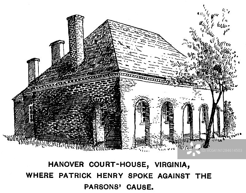汉诺威县法院古版画插图图片素材