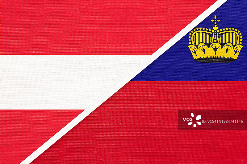 奥地利列支敦士登纺织国旗图片素材