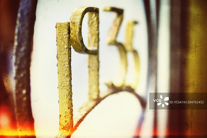 1935年金属数字门牌图片素材