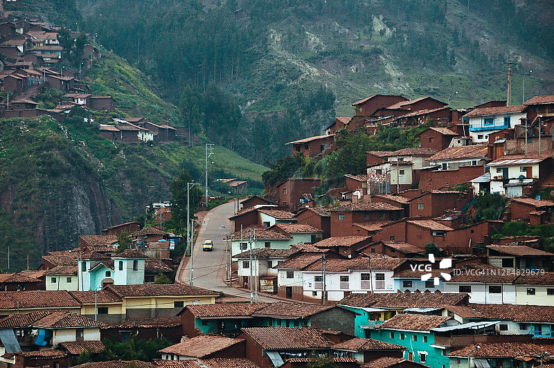 秘鲁库斯科山腰的老旧街区图片素材