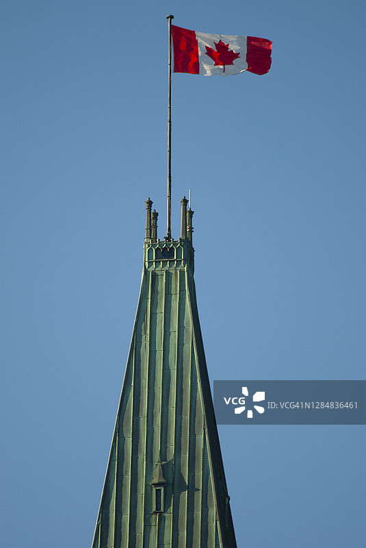 加拿大安大略省渥太华国会大厦与和平塔图片素材