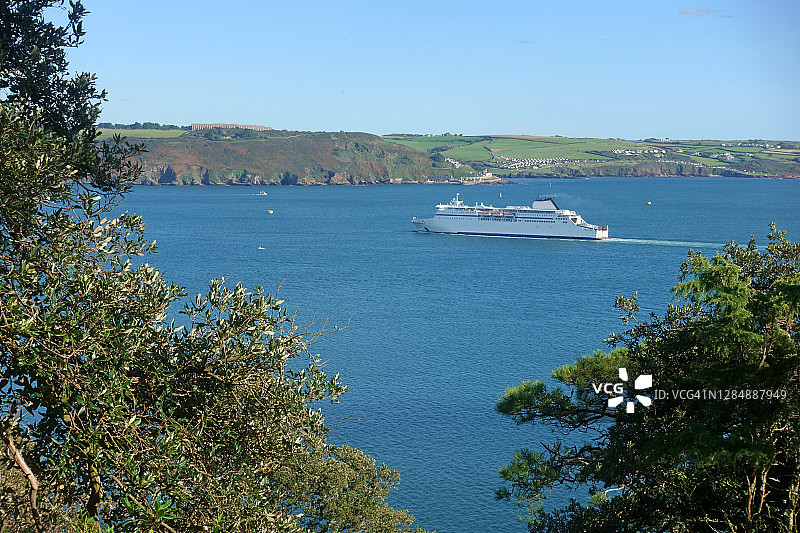 英吉利海峡的渡轮图片素材
