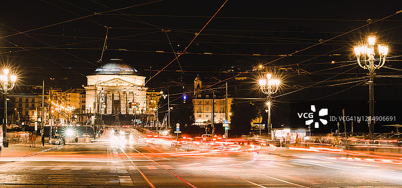 都灵夜景图片素材