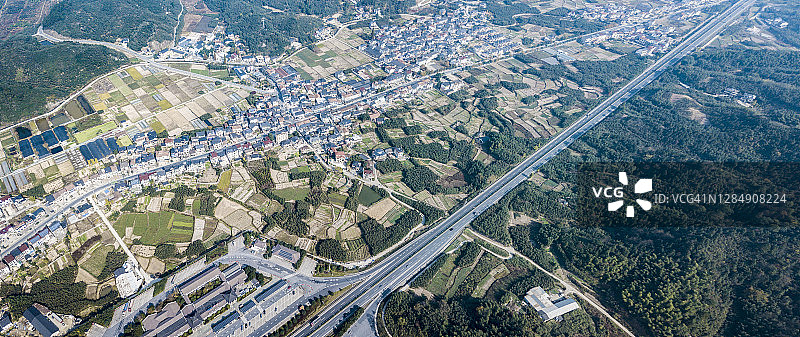 高速公路鸟瞰图图片素材