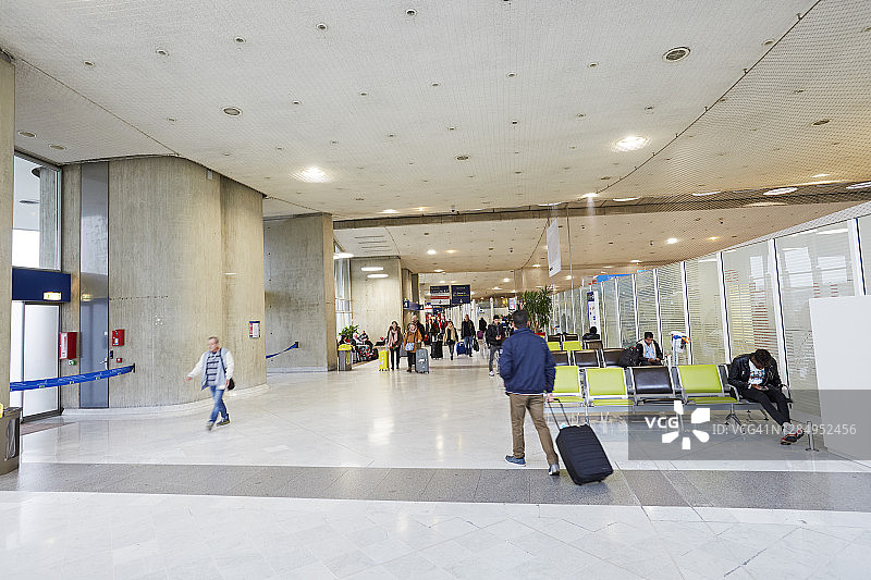 巴黎戴高乐机场出发图片素材