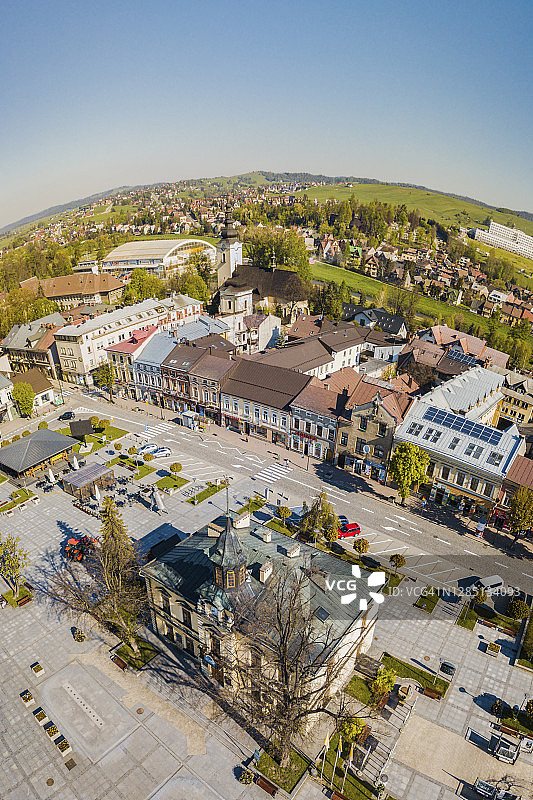 瑞士上阿阿尔湖和冰川鸟瞰图片素材