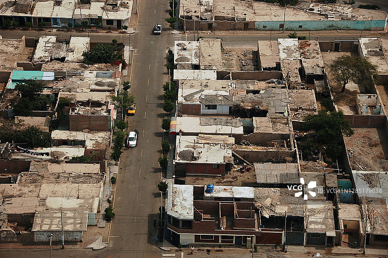 秘鲁纳斯卡古老房屋群航拍图片素材