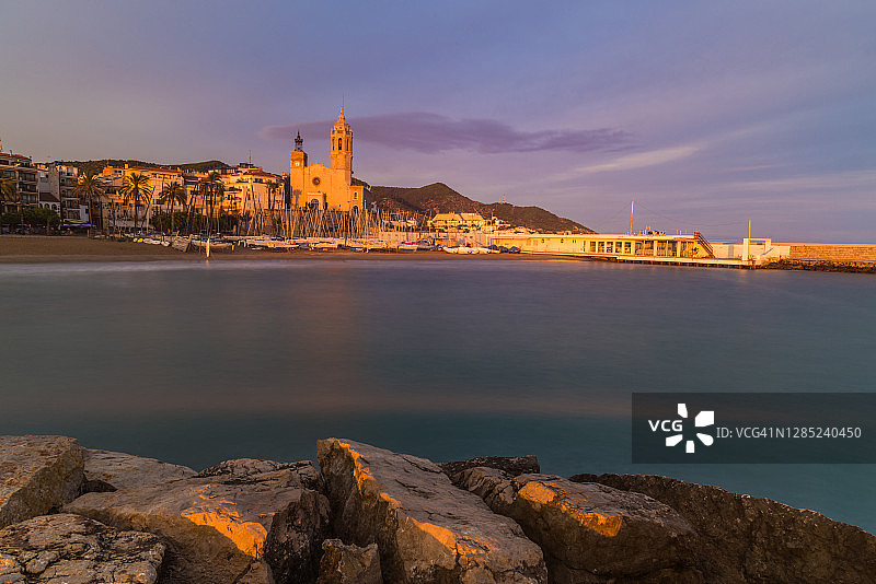 锡切斯老城区图片素材