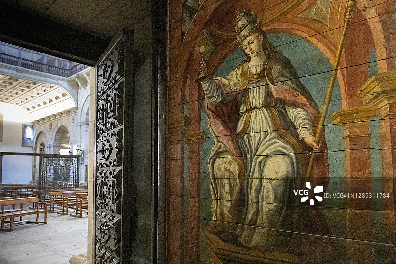 圣马蒂尼奥皮纳里奥修道院，圣地亚哥德孔波斯特拉，加利西亚，西班牙图片素材