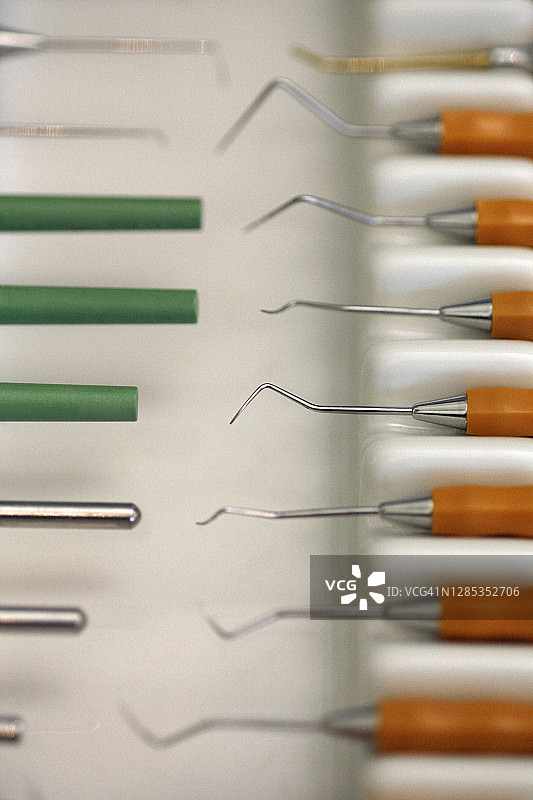 牙菌斑去除工具特写图片素材