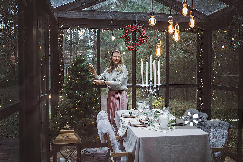 自我隔离期间的圣诞节图片素材