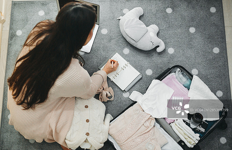 孕妇准备待产包图片素材