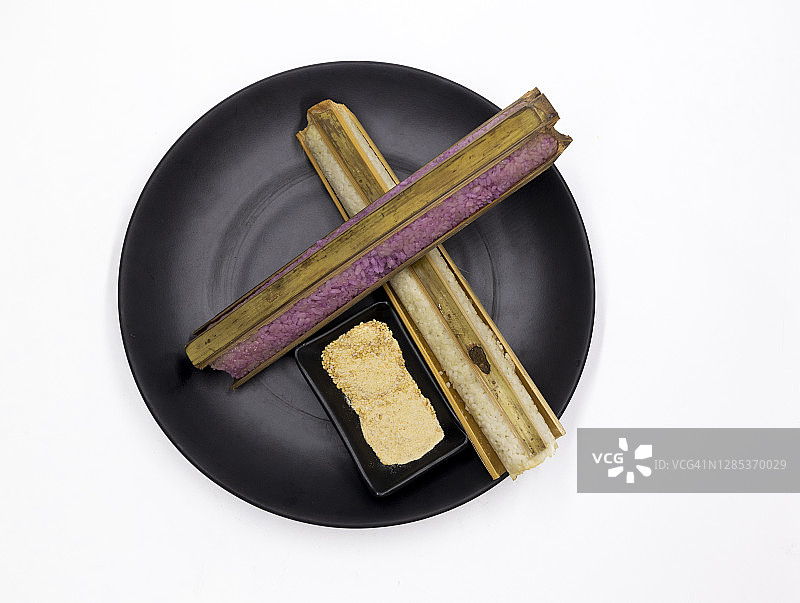 竹筒饭 糯米 烤肉串 鸡肉串图片素材