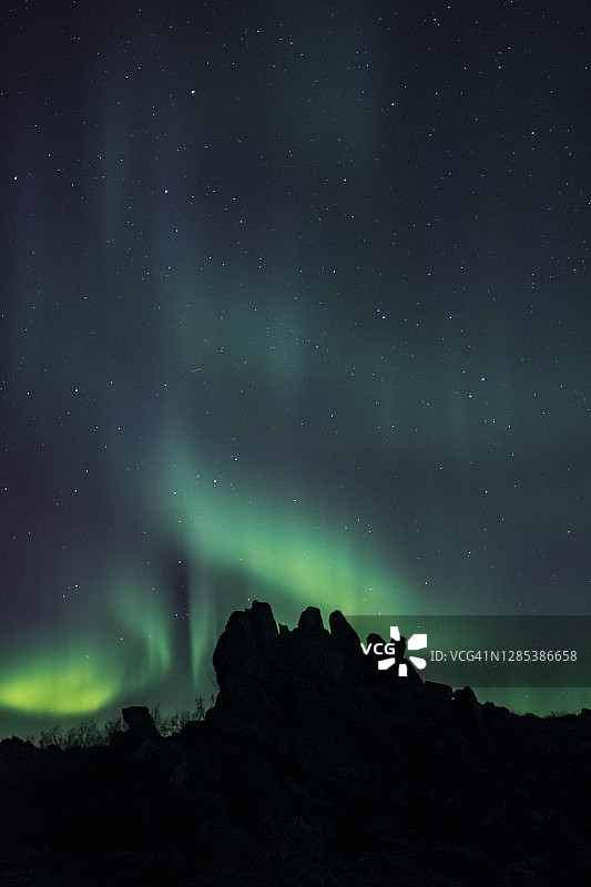 阿拉斯加的北极光图片素材