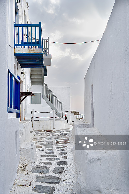 米科诺斯岛白色房屋图片素材